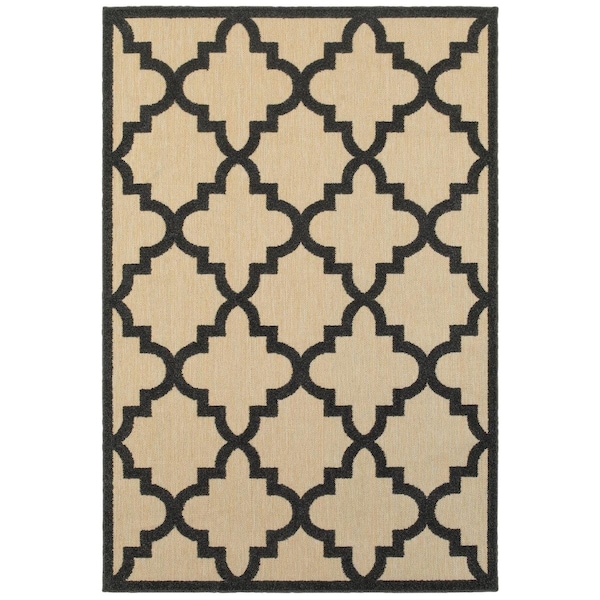 Oriental Weavers Cayman 660N9 4x6 Rectangle - Sand/ Charcoal-Polypropylene C660N9117165ST - main